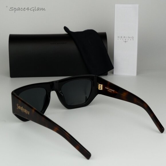 BRAND NEW Saint Laurent SL740 004 Black Havana Square Unisex Sunglasses main image 4